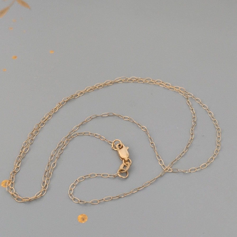 High Polished 14 K Gold Necklace